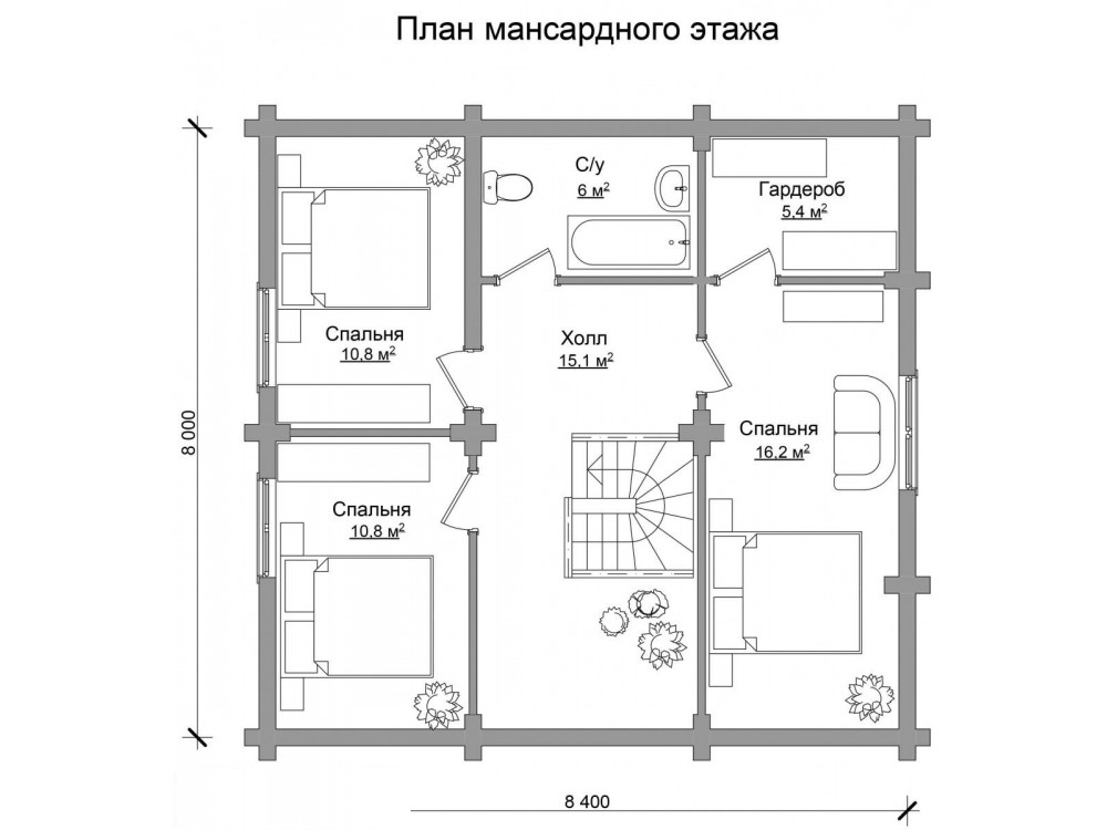 Дом из бревна 4994