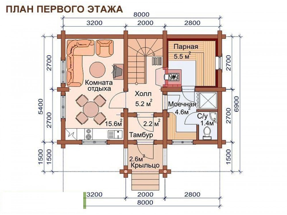 Дом из бревна 4850