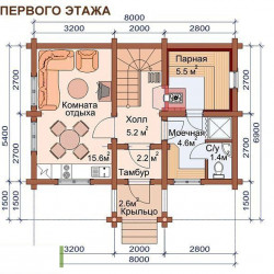 Дом из бревна 4850