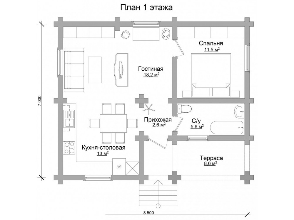 Дом из бревна 4877