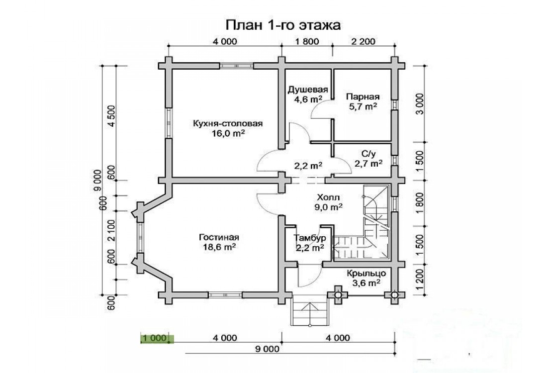 Дом из бревна 5007