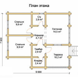 Дом из бревна 4910