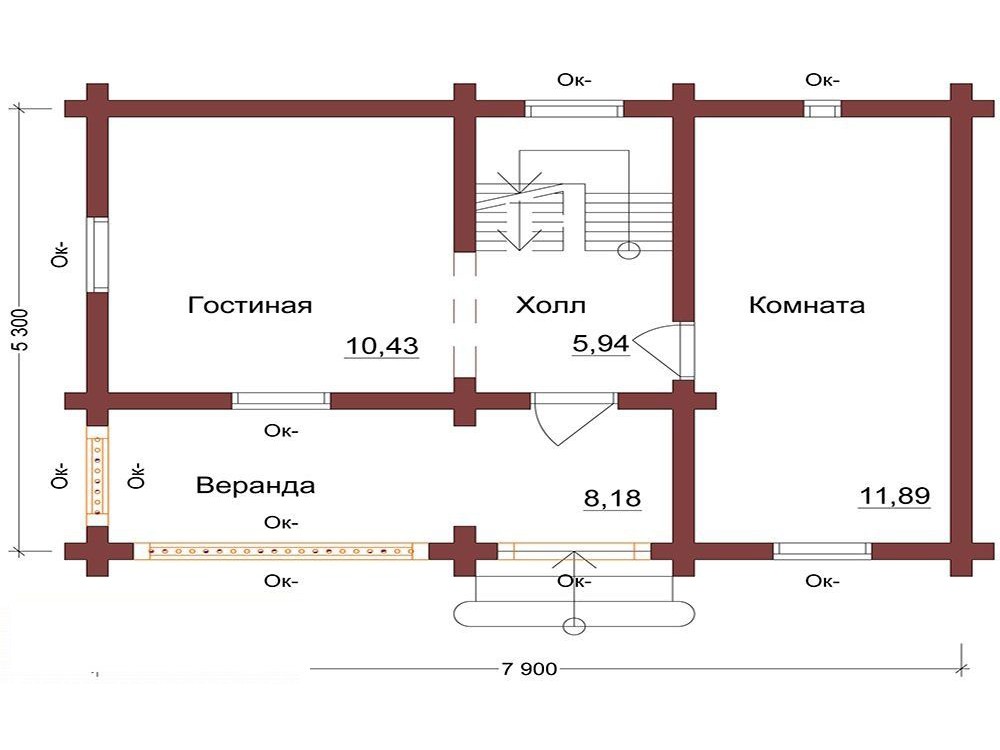 Дом из бревна 4842