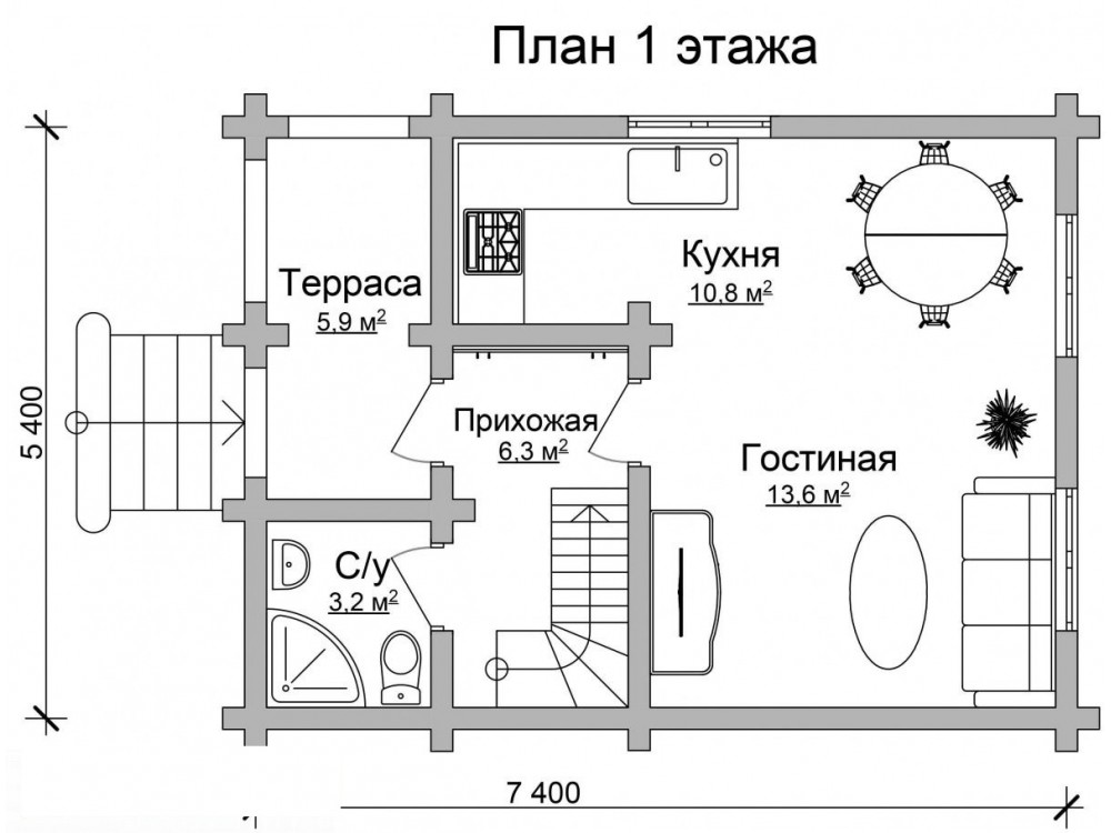 Дом из бревна 4828