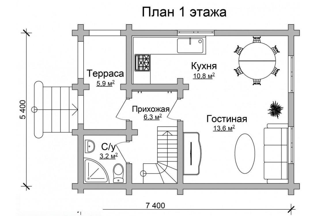 Дом из бревна 4828