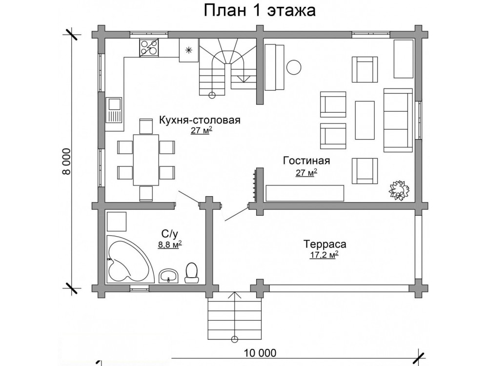 Дом из бревна 4928