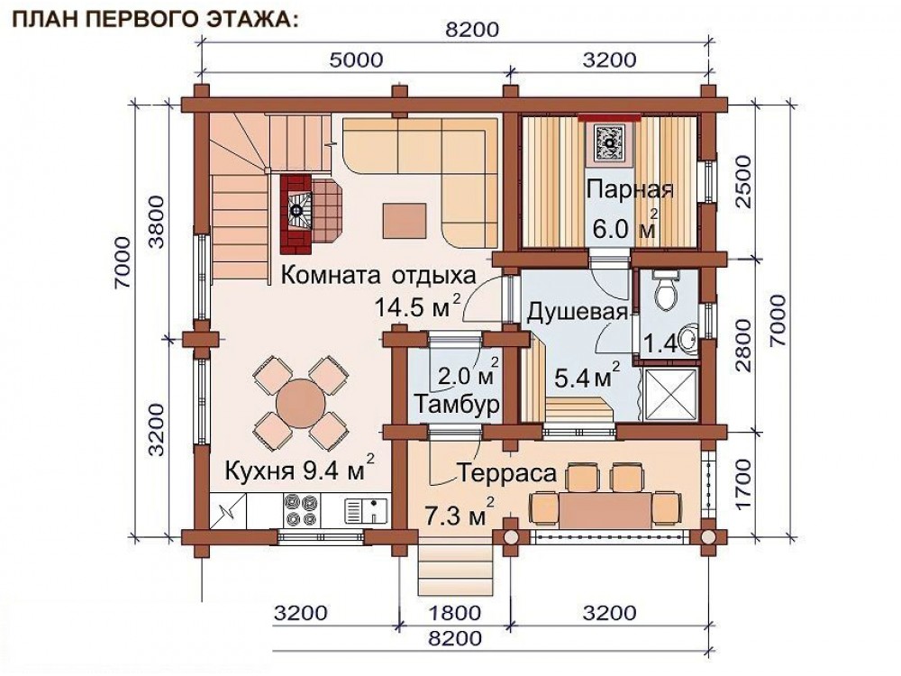Дом из бревна 4878