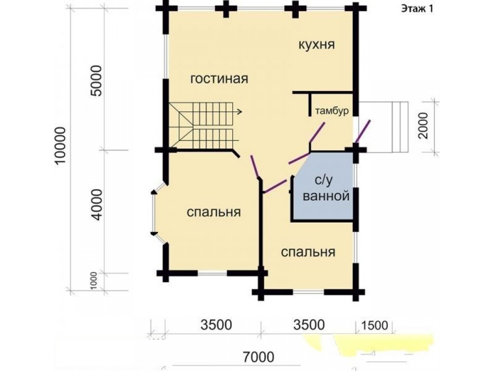 Дом из бревна 3851