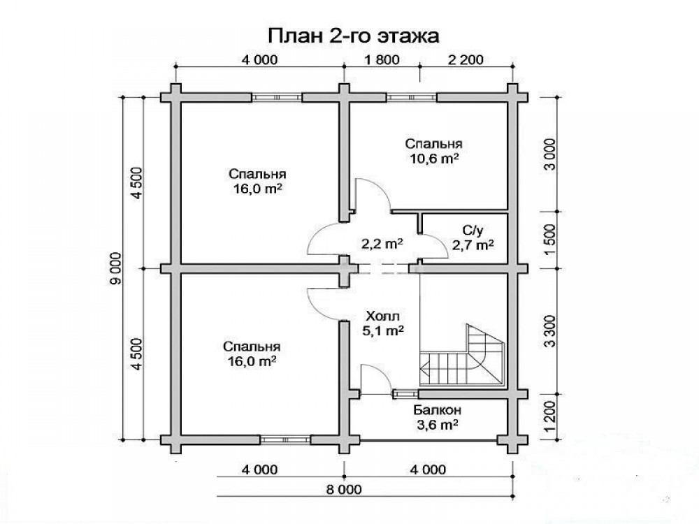 Дом из бревна 5007