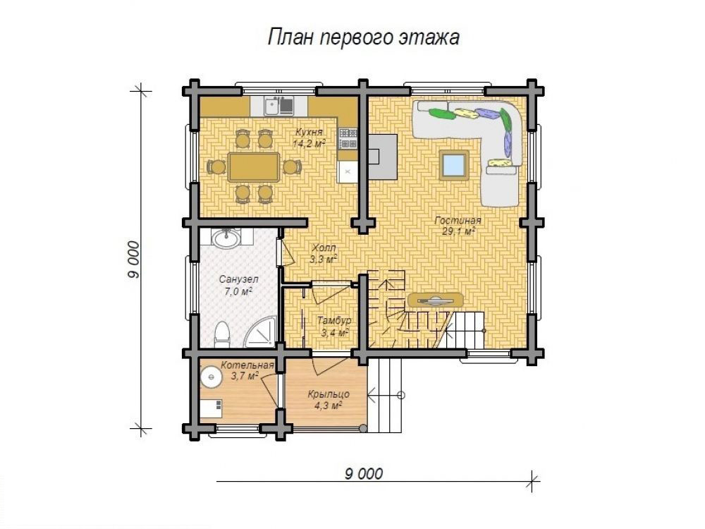 Дом из бревна 4990