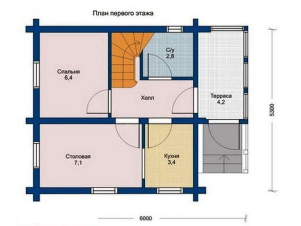 Дом из бревна 5020