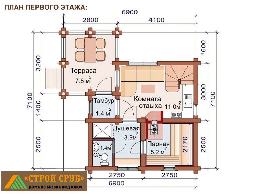 Дом из бревна 4884