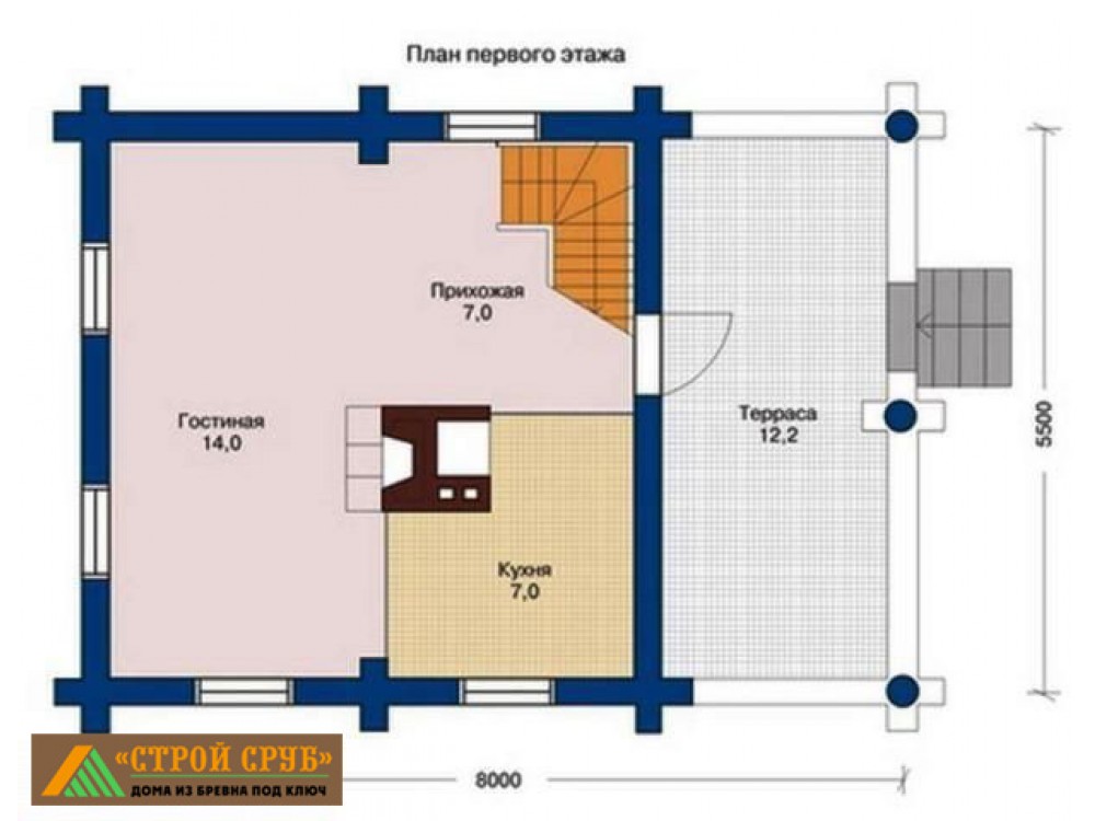 Дом из бревна 4854